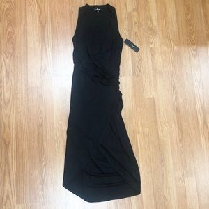 Lulus black bodycon wrap dress